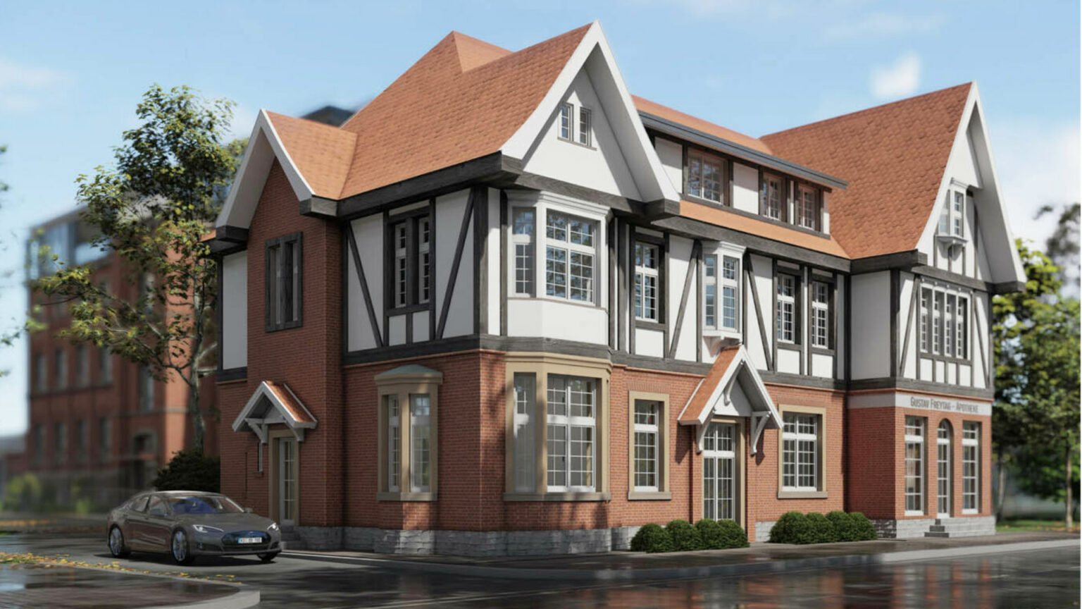 Historische Villa Gotha, Tudorstil Architektur, Sanierungsprojekt, Wohnraum Gotha, Immobilieninvestment, Exklusive Wohnungen, Stadtentwicklung, Wohnen im Grünen, Parkresidenz Gotha, Architektonisches Juwel